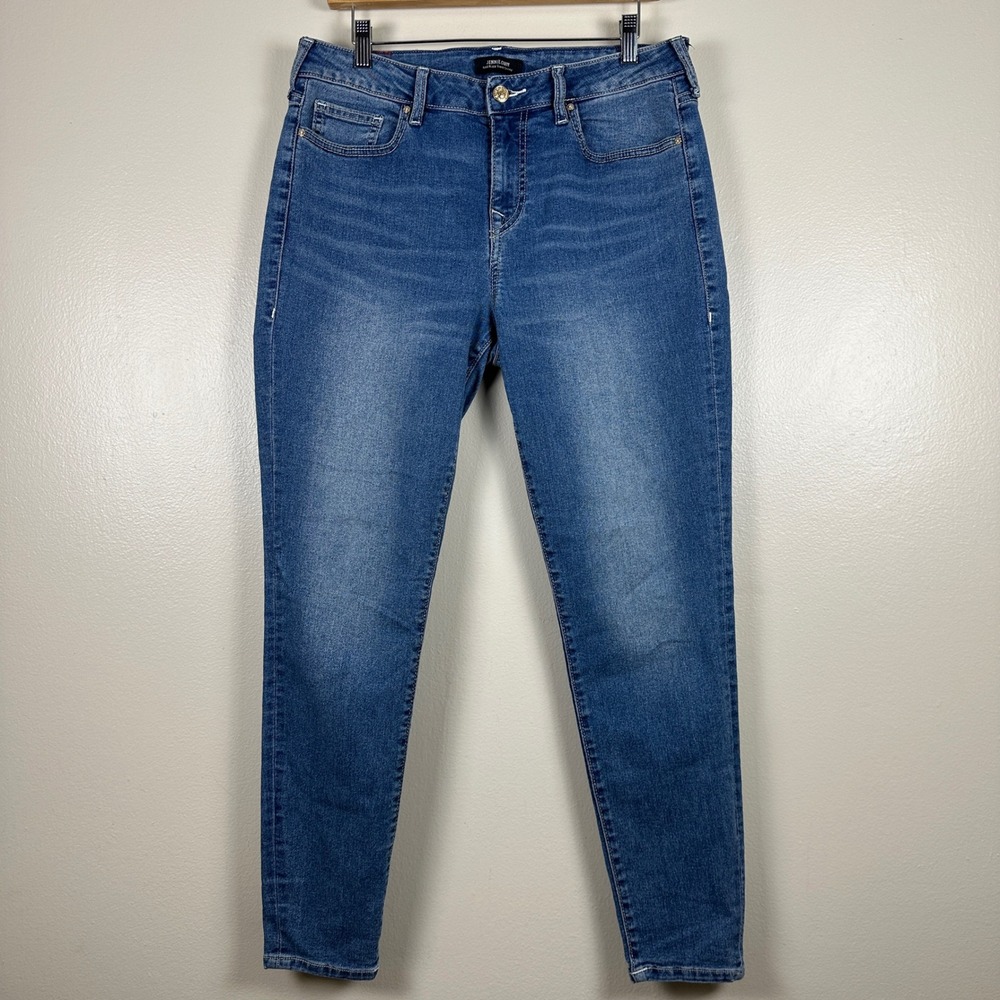 True Religion Women's 32 Jennie Curvy Super Skinny Blue Mid Rise Jeans y2k